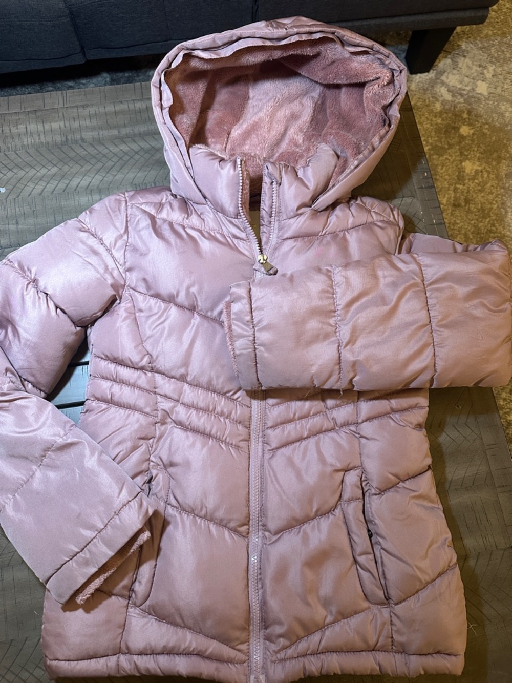 Madden Girl Dusty Rose Pink Plush-Lined Puffer Jacket